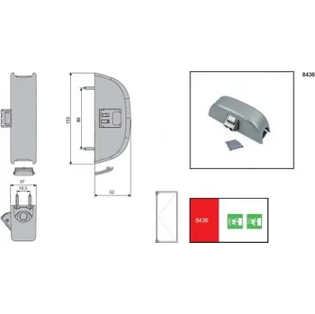 Příslušenství k oknu Zástrč levá/pravá, protipožární