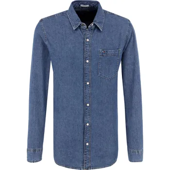 Pánská košile Tommy Jeans Košile | Barva:modrý | Velikost:S