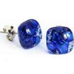 Skleněné náušnice tmavě modré PUZETY N1841