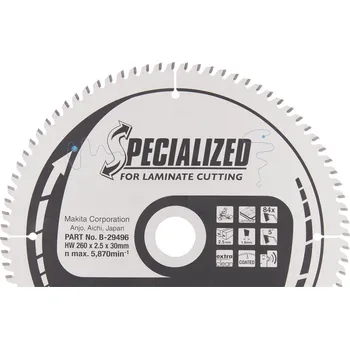 Řezný kotouč Makita B-29496 pilový kotouč na lamino 260x30mm 84T