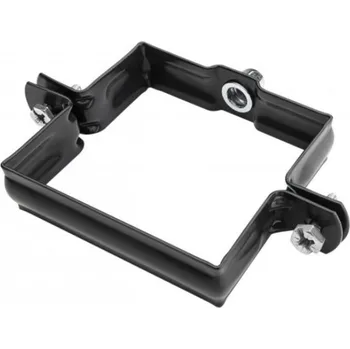 okap Objímka pozinkovaná hranatá černá 80 mm, bez hrotu, metrický závit M10