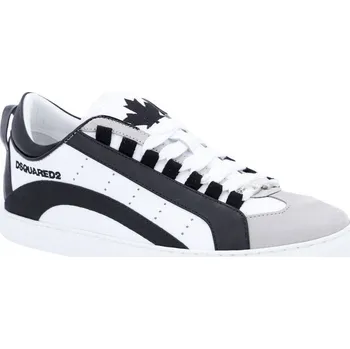 Pánské tenisky Dsquared2 Kůžoné plátěné tenisky | Barva:bílý | Velikost:42