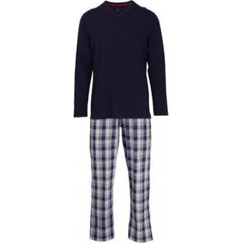 Oblečení a móda Pánské pyžamo dlouhé - 56000 4008 - tm.modré - Bugatti tm. modrá-bílá 52