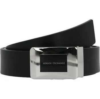 Opasek Armani Exchange Kůžoný opasek | Barva:černý | Velikost:OS