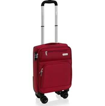 AVANCEA Textilní cestovní kufr GP9196 Red 4W XS červený 49x33x22 cm