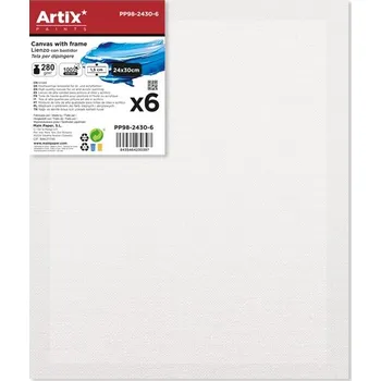 Malířské plátno Main Papel S.L. Malířská plátna 24×30cm sada (6ks) 280g/m2