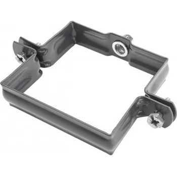 okap Objímka pozinkovaná hranatá antracit 150 mm, bez hrotu, metrický závit M10