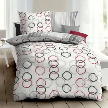 Povlečení Kaeppel | Krepové povlečení Movement šedý, 140x200, 70x90