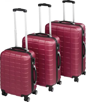 Cestovní kufr tectake 402670 sada kufrů vínová
