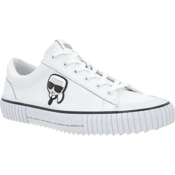 Pánské tenisky Karl Lagerfeld Kůžoné plátěné tenisky KAMPUS II | Barva:bílý | Velikost:41