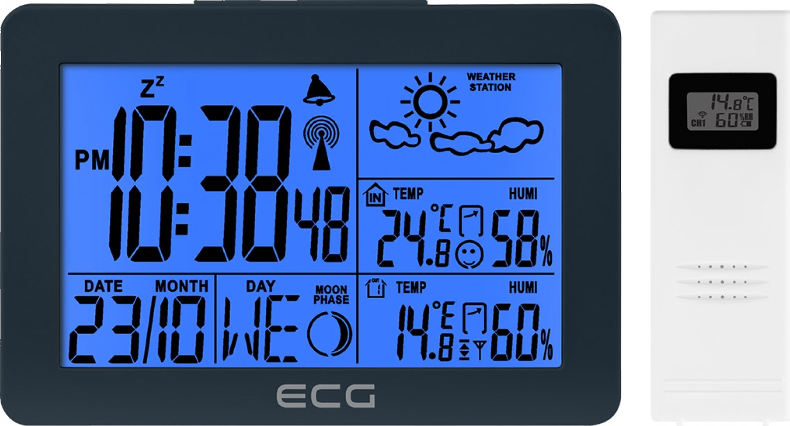 foto Meteostanice ECG MS 200 šedá