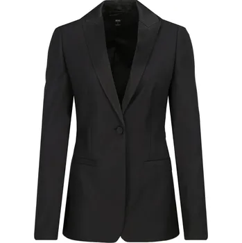 Dámské sako boss Vlněná sako Jaxtina | Barva:černý | Velikost:34