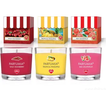Svíčka VOTIVNÍ SADA 3ks sójových vonných EKO svíček PARFUMIA® řady DELICATES, 3x 55 ml