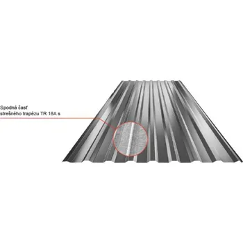 okap Plech trapézový pozinkovaný 18A - střešní 0,55mm, lesklý