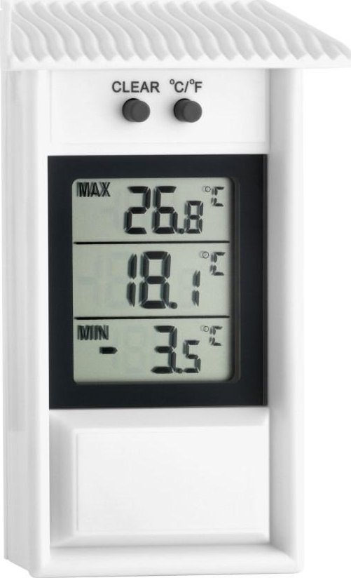 Digitální MIN/MAX teploměr TFA pro vnitřní i venkovní použití, -20 °C až +50 °C TFA30.1053