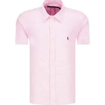 Pánské oblečení POLO RALPH LAUREN Lněná košile | Barva:pudrově růžový | Velikost:M