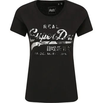 Dámská halenka Superdry Tričko PHOTO ROSE ENTRY | Barva:černý | Velikost:M