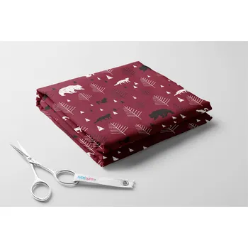 Fleece antipiling, Lesní zvěř Barva: Vínová