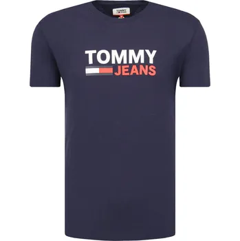 Pánské oblečení Tommy Jeans Tričko TJM LOGO | Barva:tmavě modrá | Velikost:XL