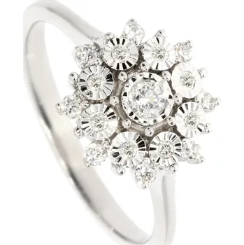 Prsten Zlatnictví Helios Prsten s diamanty v bílém zlatě