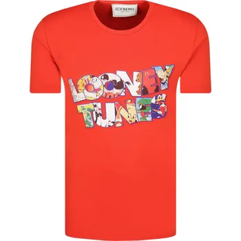 Pánské tričko Iceberg Tričko iceberg x looney tunes | Barva:červený | Velikost:L