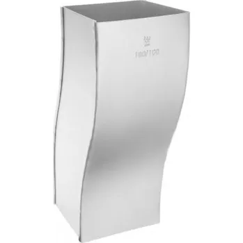 okap Koleno odskokové hliníkové hranaté přírodní 80 mm