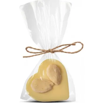 Čokoláda JANEK Bílé čokoládové srdíčko s mandlemi 14 g