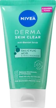 Pleťový peeling Nivea Derma Skin Clear Anti-Blemish Scrub 150 ml