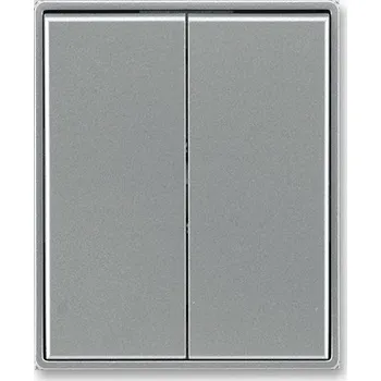 Stavebniny Kryt vypínače dělený Time ocelová ABB 3558E-A00652 36