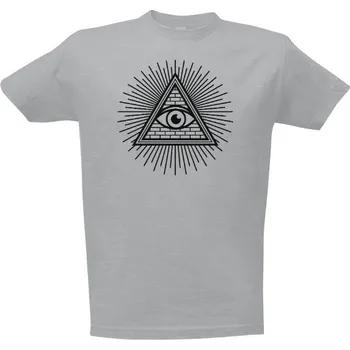 Tričko s potiskem Božské oko Ilumináti Dolar Bůh pánské