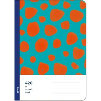 Sešit Školní sešit 420 bezdřevý čistý, jahůdky, OP2100