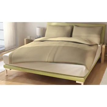 Povlečení Polášek Holešov Povlečení MICRO UNI č.57 bílá káva 100% polyester Béžová 140x200 / 70x90