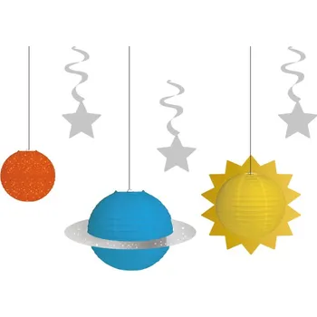 Party dekorace Vesmír závěsné párty dekorace 6 ks - Amscan 9914671