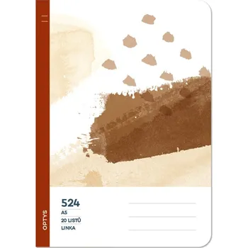Sešit Školní sešit 524 bezdřevý linka, čokoláda, OP2139
