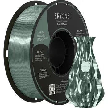 Filament ERYONE Silk PLA - Emerald Green (1.75mm | 1 kg)