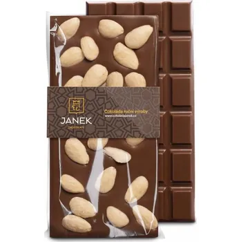Cukrovinka JANEK Mléčná čokoláda s mandlemi 105 g