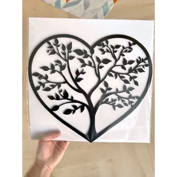 Vsepropejska Strom života srdce 2 dekorace na zeď Rozměr (cm): 38 x 32, Dekor: Černá