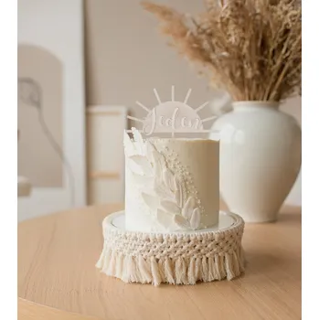 Vánoční ozdoba Dřevěná zapichovací ozdoba s věkem SLUNÍČKO