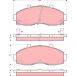 Sada brzdových destiček, kotoučová brzda LUCAS GDB3263