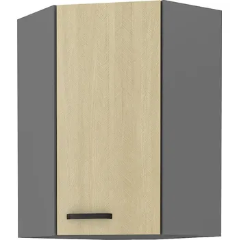 Kuchyňská linka Horní skříňka rohová 60x60 GN-90 1F (45°) SCANDI jedle/antracit