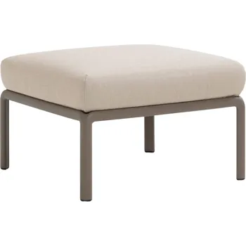 Zahradní pohovka Nardi Béžová látková zahradní podnožka Komodo s hnědošedou podnoží 72 x 72 cm