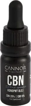 CBD Cannor CBN konopný olej Dobré spaní 20 % + 5 % CBD 10 ml