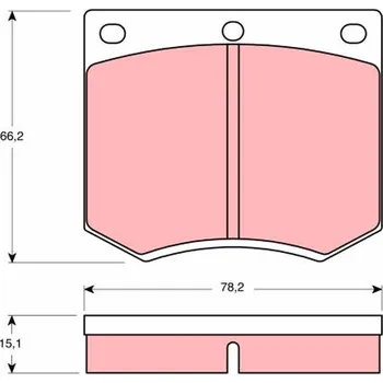 Brzdová destička Sada brzdových destiček, kotoučová brzda TRW GDB660