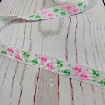 Stuha Rypsová stuha čtyřlístky