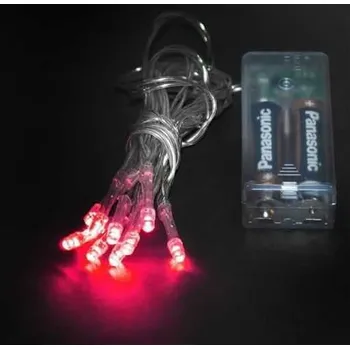 Vánoční dekorace Vánoční osvětlení 10 x LED - červená barva