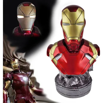 Party dekorace AF Detailní busta "I'M IRON MAN" pryskyřice - svítící oči - MARVEL