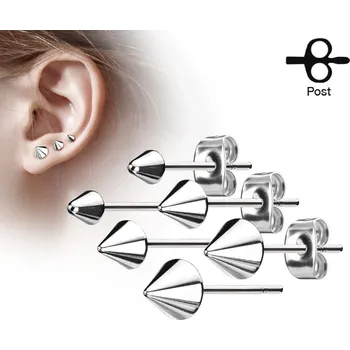 Náušnice Steel Edge Náušnice pecky z chirurgické oceli 3445-ST Průměr mm: 4mm