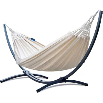 Houpací síť POTENZA ocelový rám GRANDE 220kg + houpací síť MEDELLIN CREME 220x140