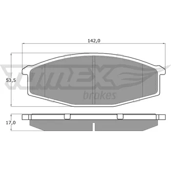 Brzdová destička Sada brzdových destiček, kotoučová brzda TOMEX Brakes TX 11-56