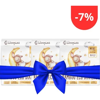 Plenkové kalhoty XL balení Woopies dětské EKO pleny MINI (3-8kg) Wooden Spoon 3x36ks